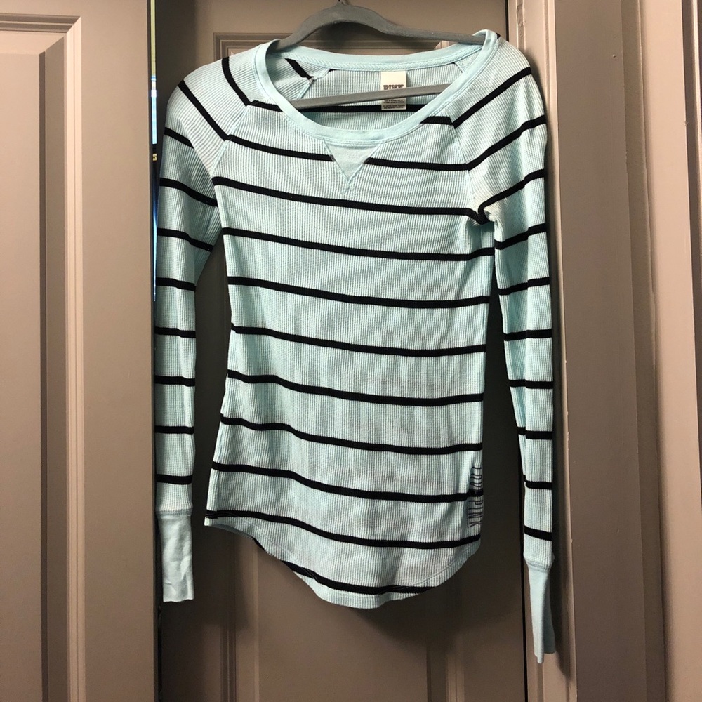 VS Pink Striped Thermal Top- Size S